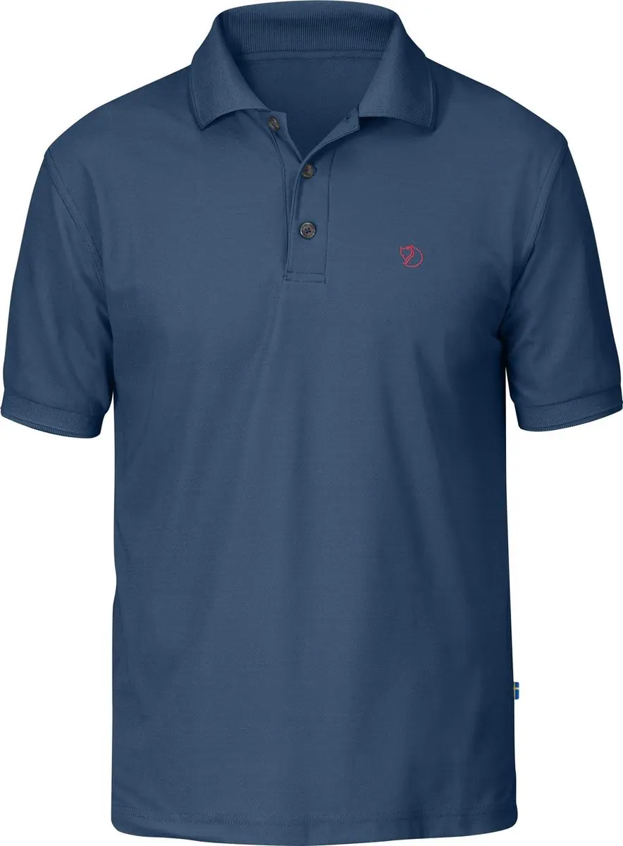 Fjallraven Crowley Pique Polo Heren - Uncle Blue - M