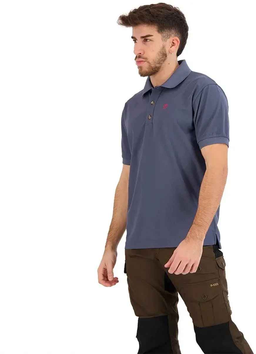 Fjallraven Crowley Pique Polo Heren - Uncle Blue - M - afbeelding 3 van 6