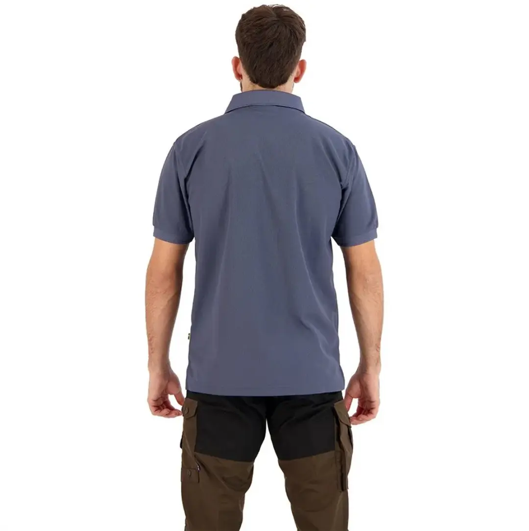 Fjallraven Crowley Pique Polo Heren - Uncle Blue - M - afbeelding 2 van 6