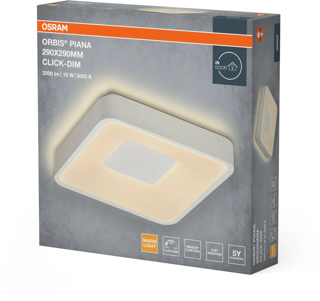 Osram Orbis Piana LED Plafondlamp 290mm - 16W 3000K - Wit