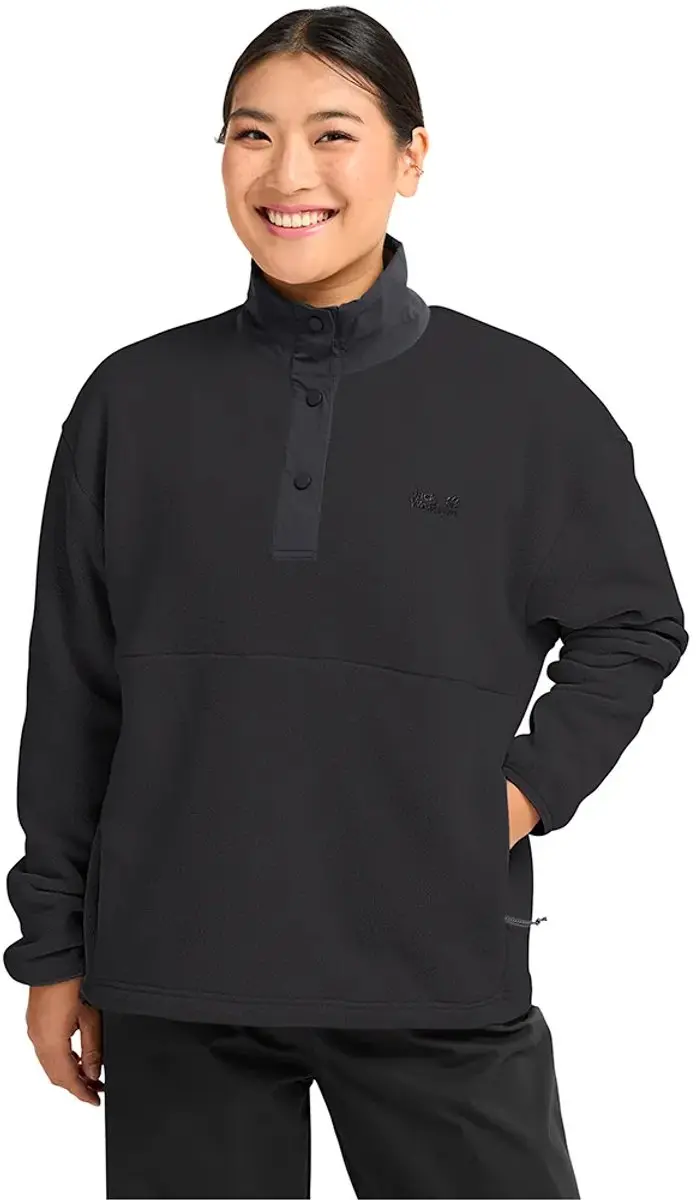 Jack Wolfskin Sumetro Fleece Met Halve Rits Zwart S Vrouw
