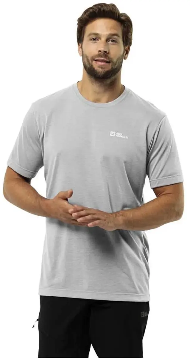 Jack Wolfskin Vonnan T-shirt Met Korte Mouwen Grijs XL Man