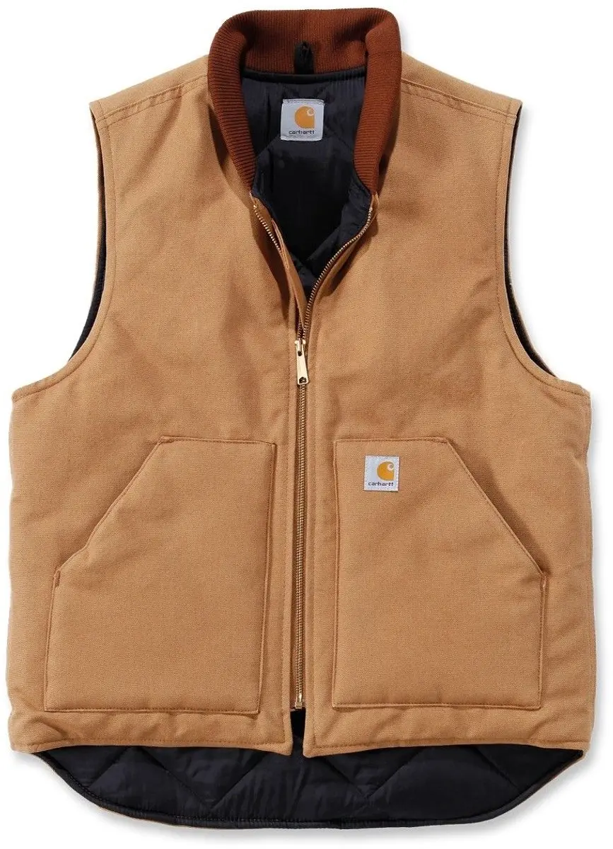 Carhartt Duck Vest Arctic Quilt Lined Bruin Bodywarmer Heren XXL