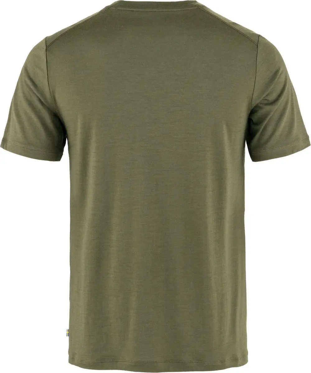 Fjällräven Abisko Wool Logo SS Outdoorshirt - Groen - XL - afbeelding 2 van 2