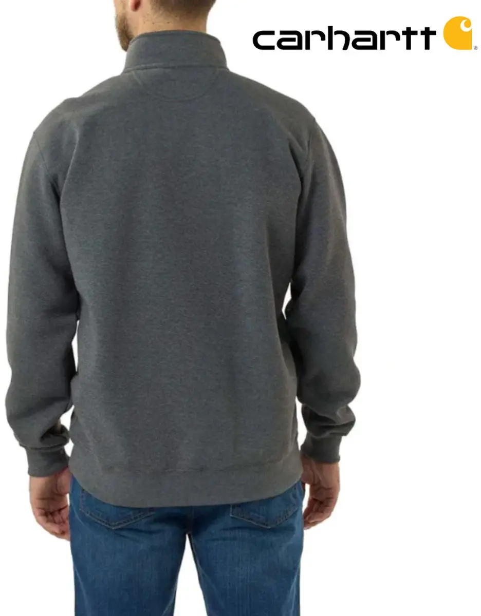 Carhartt Quarter-Zip Sweatshirt Heren - Carbon Heather - afbeelding 5 van 6