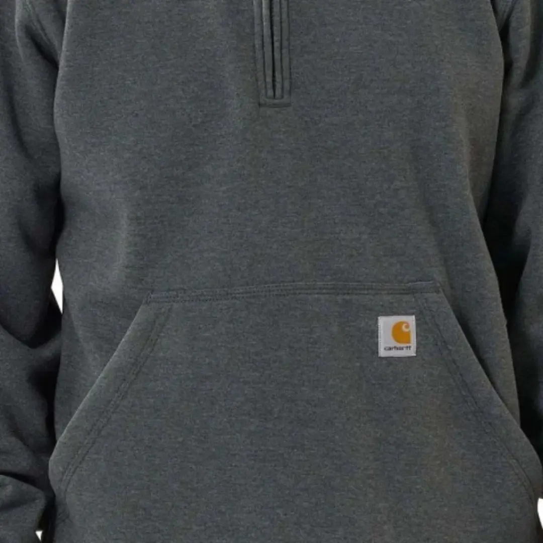 Carhartt Quarter-Zip Sweatshirt Heren - Carbon Heather - afbeelding 2 van 6