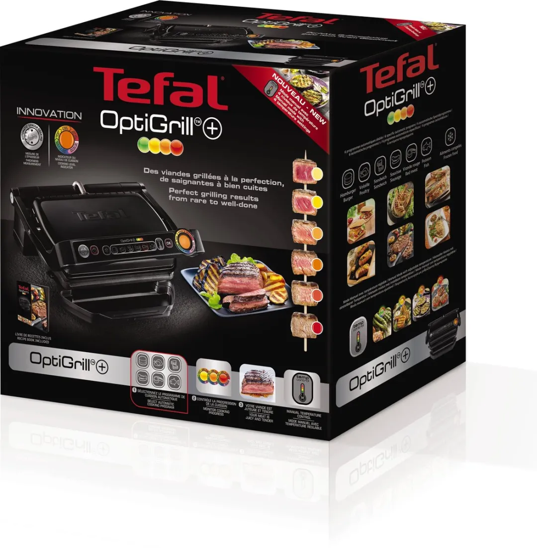 Tefal Optigrill+ GC712812 Contactgrill - 2000W - Zwart