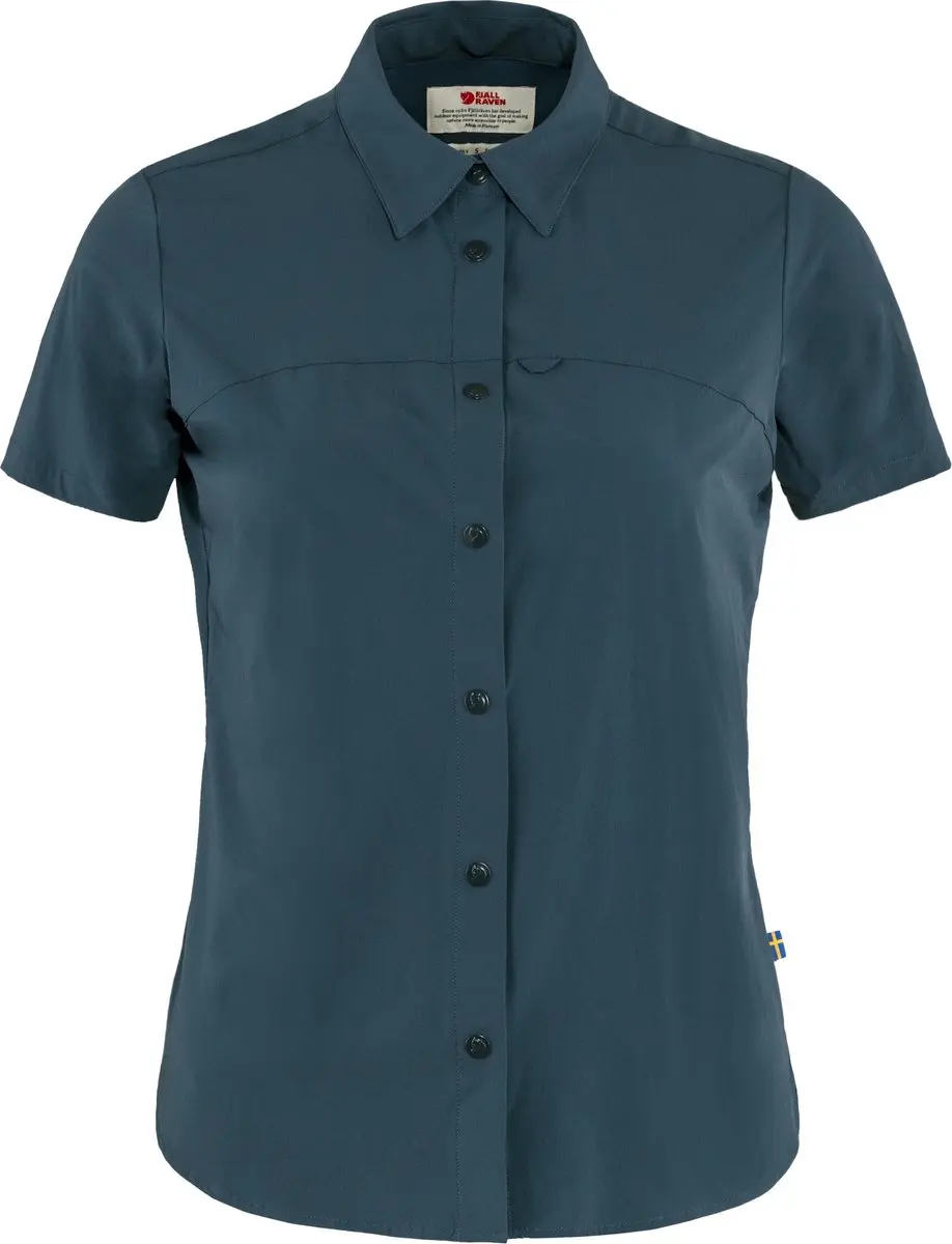 Fjallraven High Coast Lite Shirt SS Women - Outdoorblouse - Dames - Blauw - Maat M