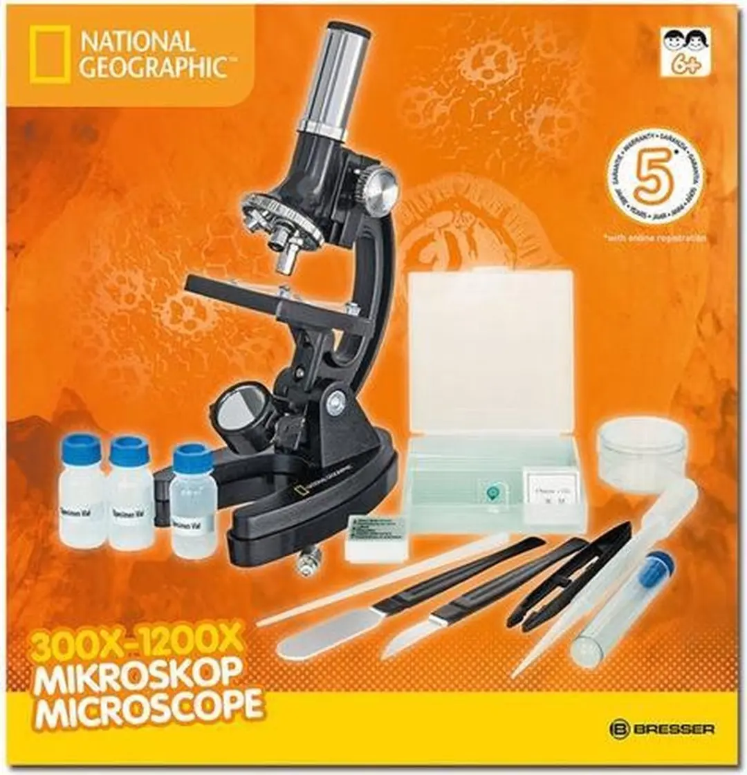 National Geographic 9118002 Microscoop - 300x-1200x - Zwart - afbeelding 4 van 6
