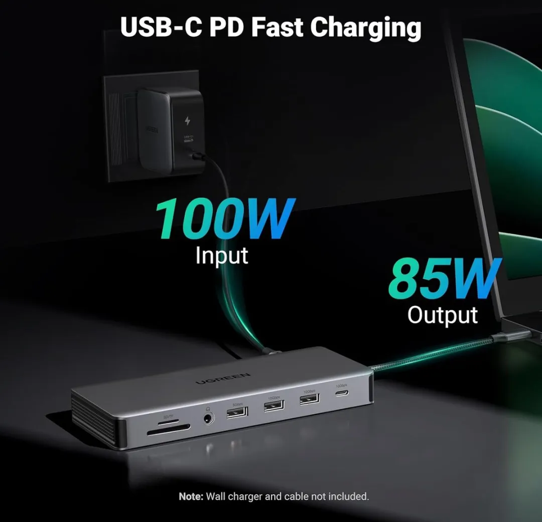 Ugreen Revodok Pro 313 Docking Station 100W PD - Grijs