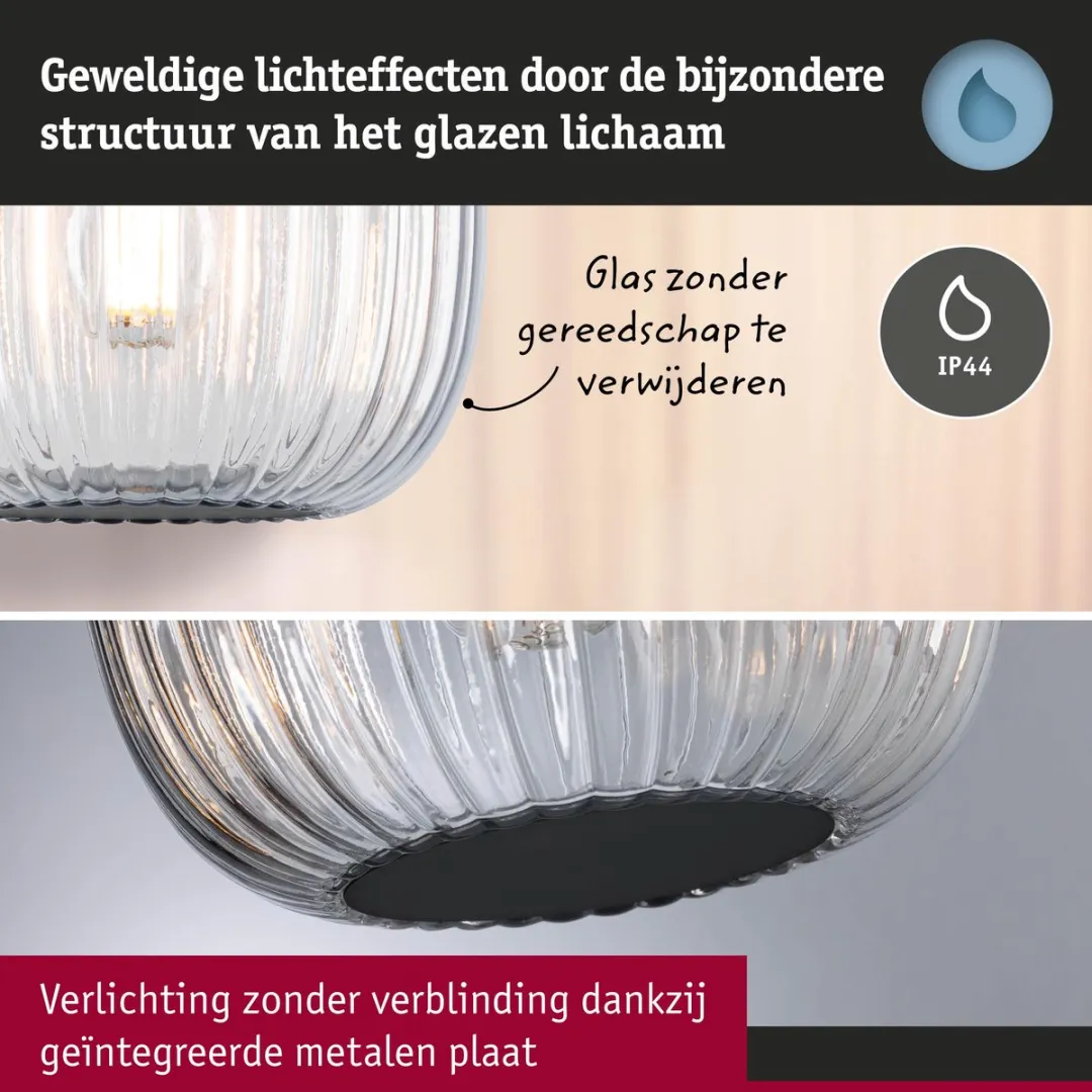 Paulmann Ruya LED-hanglamp E14 20W Glas - Zwart mat - afbeelding 6 van 6
