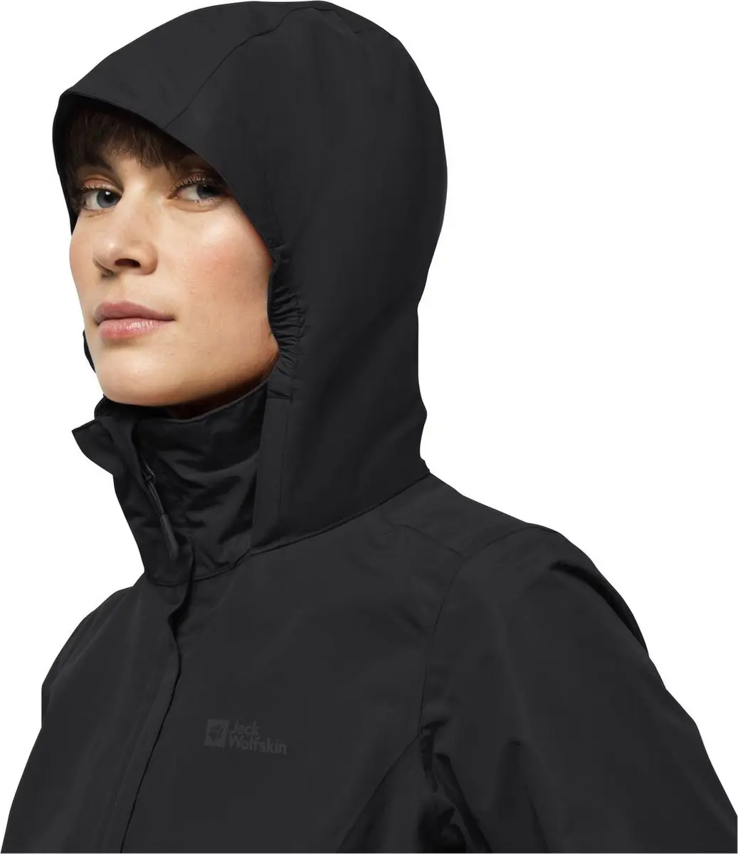 Jack Wolfskin Stormy Point 2L Dames Outdoorjas - Zwart - afbeelding 4 van 4
