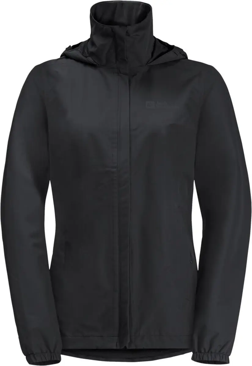 Jack Wolfskin Stormy Point 2L Dames Outdoorjas - Zwart