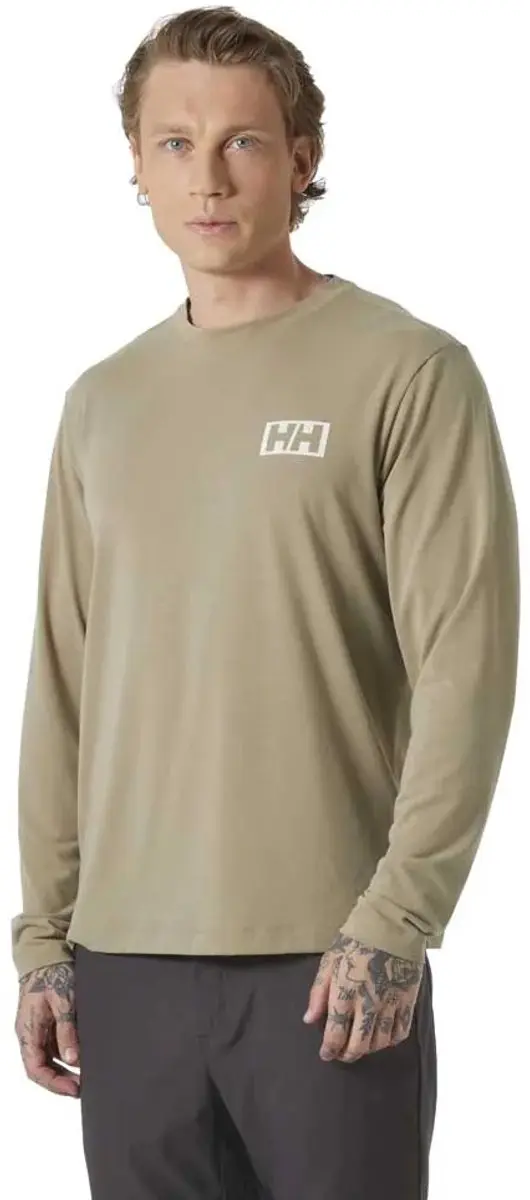 Helly Hansen Skog Graphic Tee T-shirt Met Lange Mouwen Beige XL Man