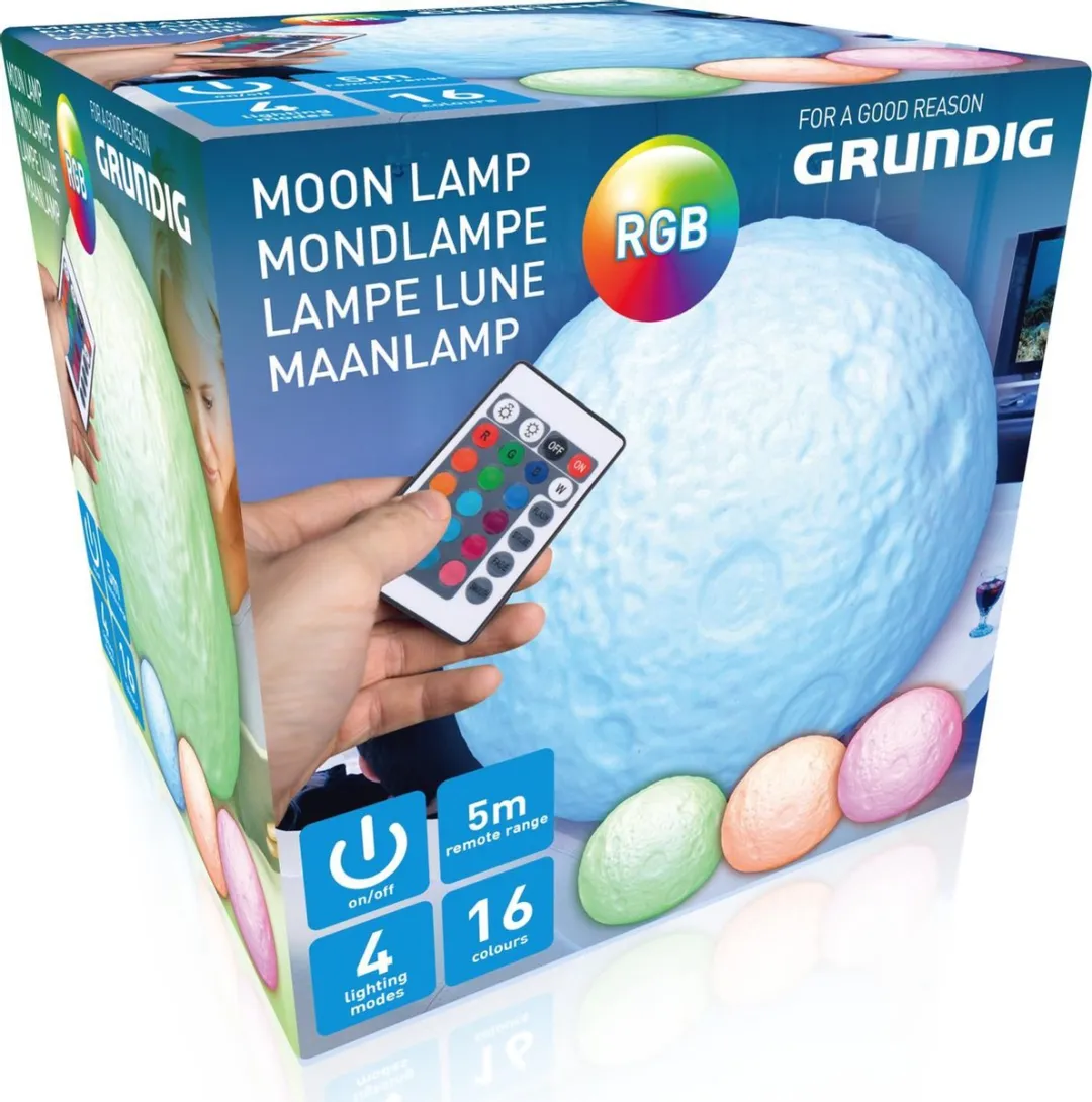 Grundig Maanlamp LED 11,5cm - 16 Kleuren - afbeelding 5 van 5