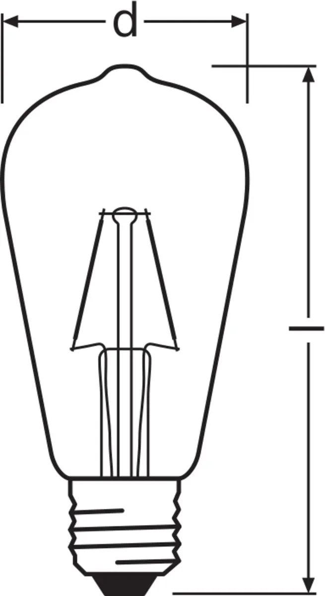 Osram LED-lamp E27 2.5W Warmwit - 2700K - afbeelding 6 van 6