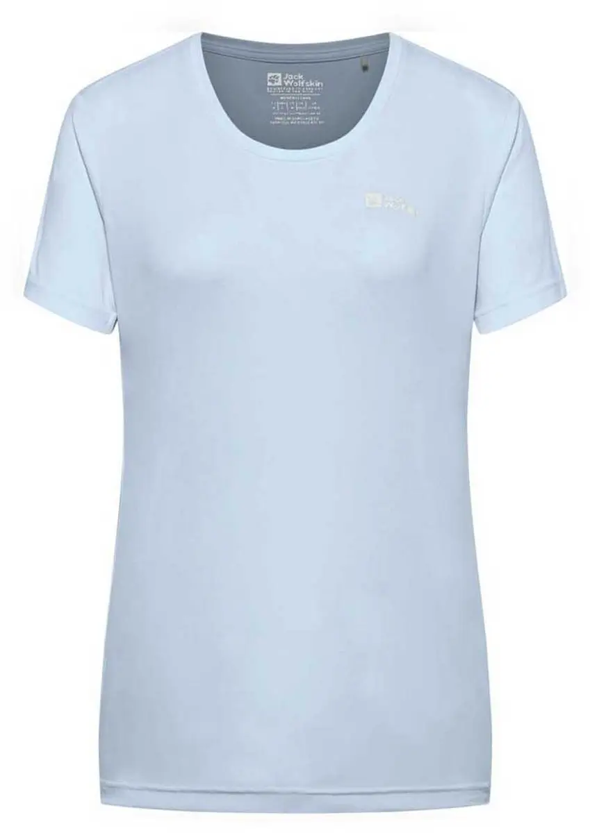 Jack Wolfskin Tech Shirt Korte Mouw Dames - Pastelblauw - S - afbeelding 5 van 6
