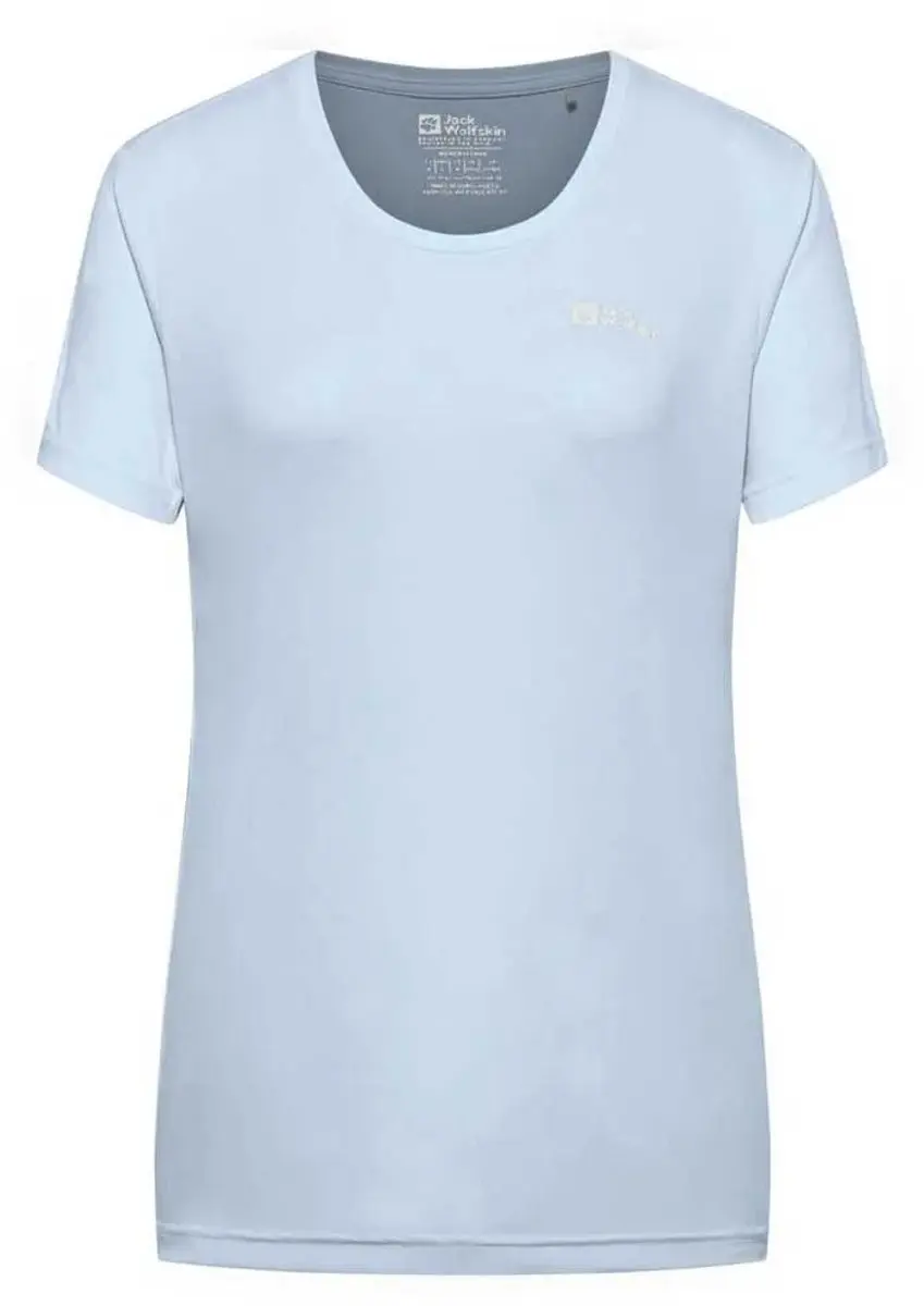 Jack Wolfskin Tech Shirt Korte Mouw Dames - Pastelblauw - S - afbeelding 6 van 6