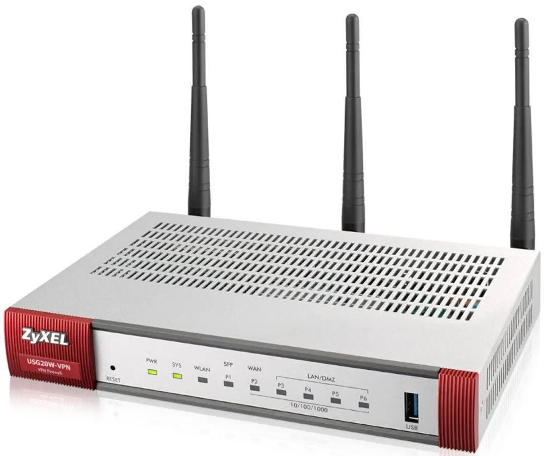 Zyxel USG20W-VPN Firewall - 6x LAN, 1x WAN - Grijs/Rood - afbeelding 3 van 6