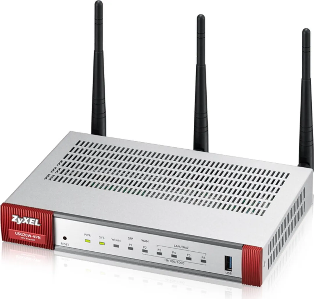 Zyxel USG20W-VPN Firewall - 6x LAN, 1x WAN - Grijs/Rood - afbeelding 6 van 6