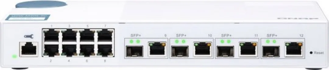 QNAP QSW-M408-4C - Switch - Managed - 8 x 10/100/1000 + 4 x combo 10 Gigabit SFP+ - desktop