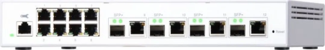 QNAP QSW-M408-4C - Switch - Managed - 8 x 10/100/1000 + 4 x combo 10 Gigabit SFP+ - desktop