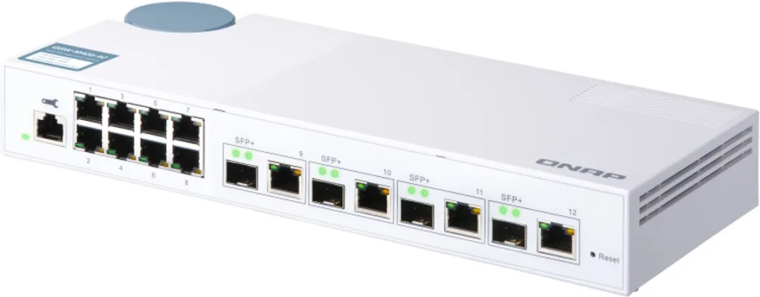 QNAP QSW-M408-4C - Switch - Managed - 8 x 10/100/1000 + 4 x combo 10 Gigabit SFP+ - desktop