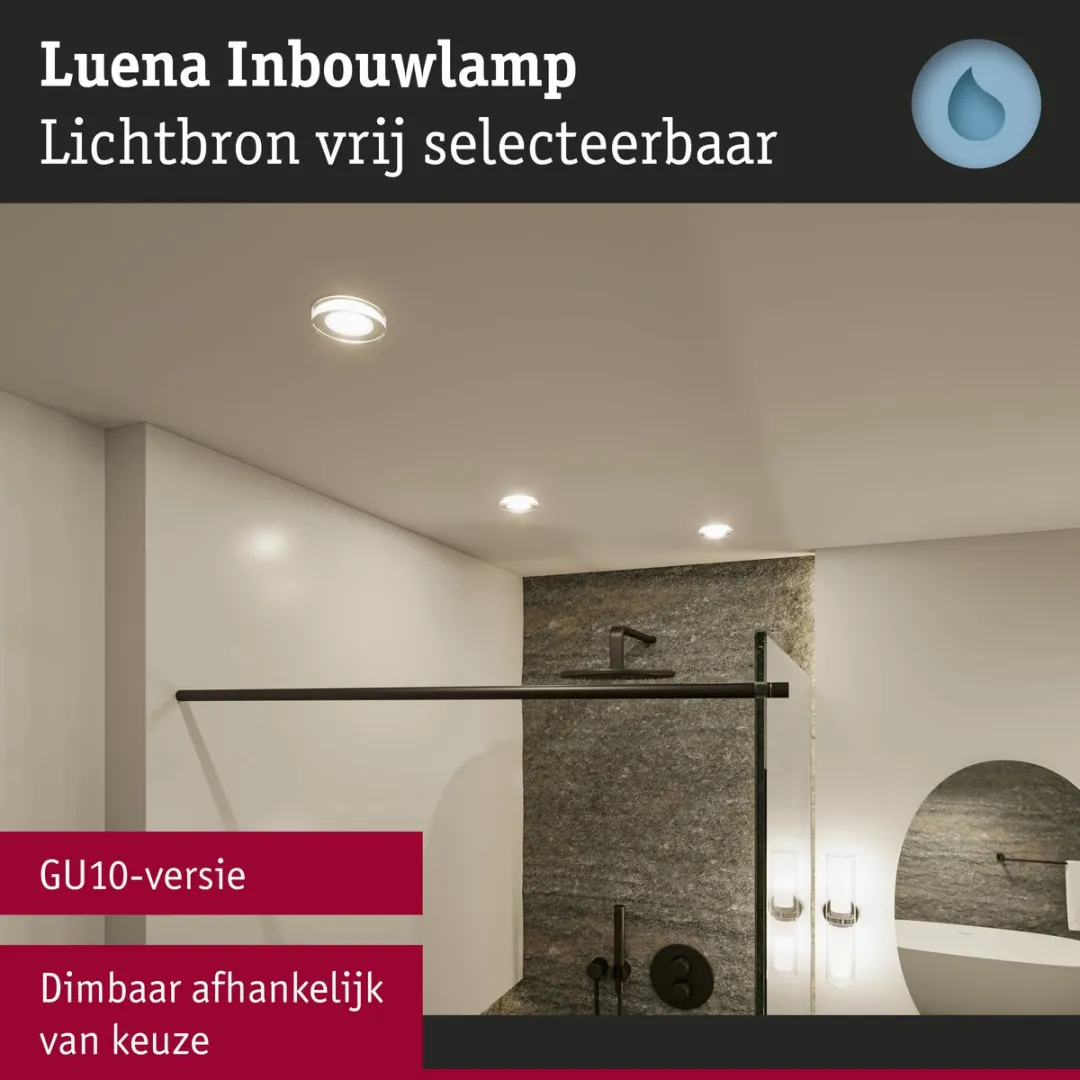 Paulmann Luena Inbouwlamp IP65 GU10 35W - Wit
