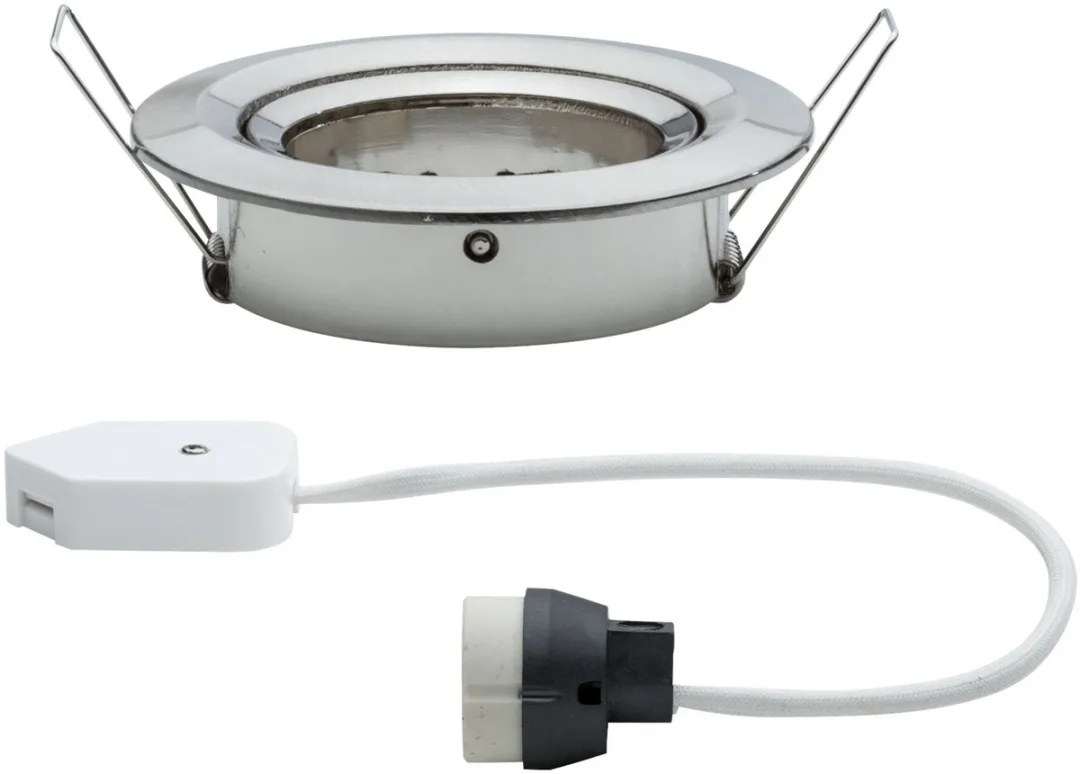 Paulmann Nova Inbouwlamp 84mm GU10 35W - Staal geborsteld
