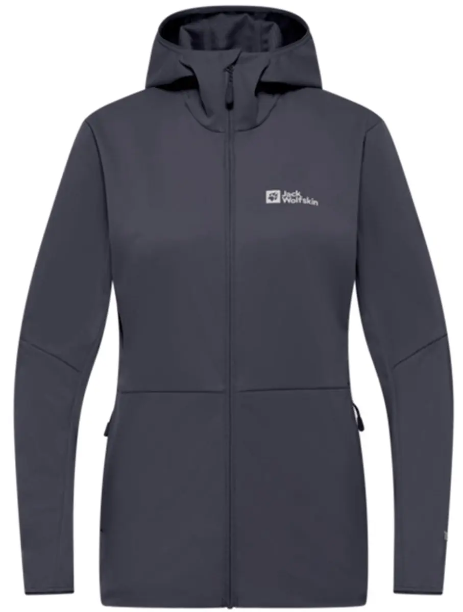 Jack Wolfskin FELDBERG HOODY W Dames Outdoorjas - graphite - XXL