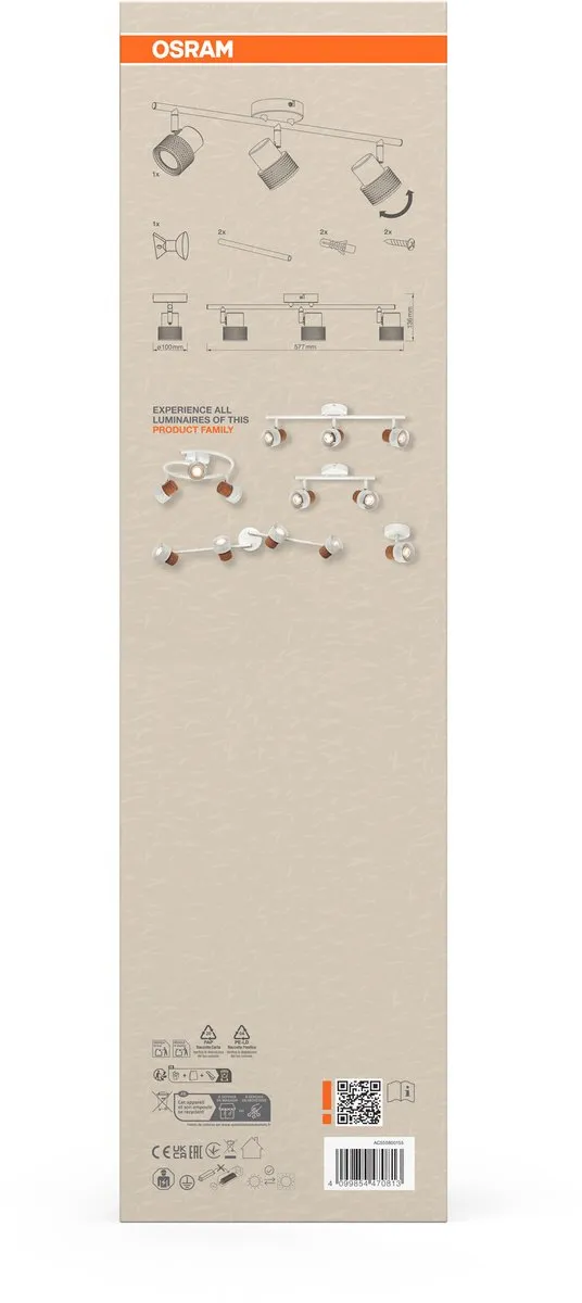 Osram Decor Spot Cork GU10 - 3x3,4W 690lm Warm Wit - afbeelding 6 van 6