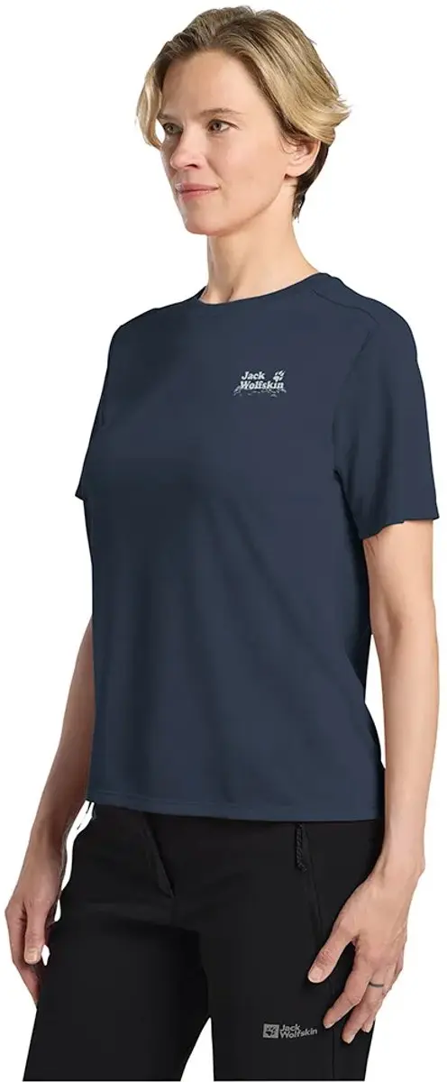 Jack Wolfskin Vonnan Graphic T-shirt Met Korte Mouwen Blauw XL Vrouw