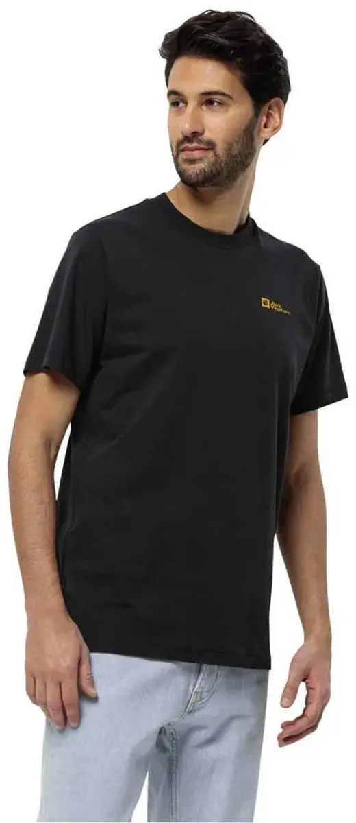 Jack Wolfskin Essential T-shirt Met Korte Mouwen Zwart S Man