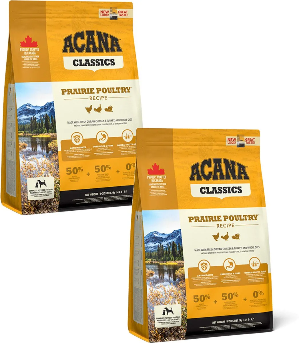 Acana Classics Prairie Poultry Hondenvoer - 2x2kg