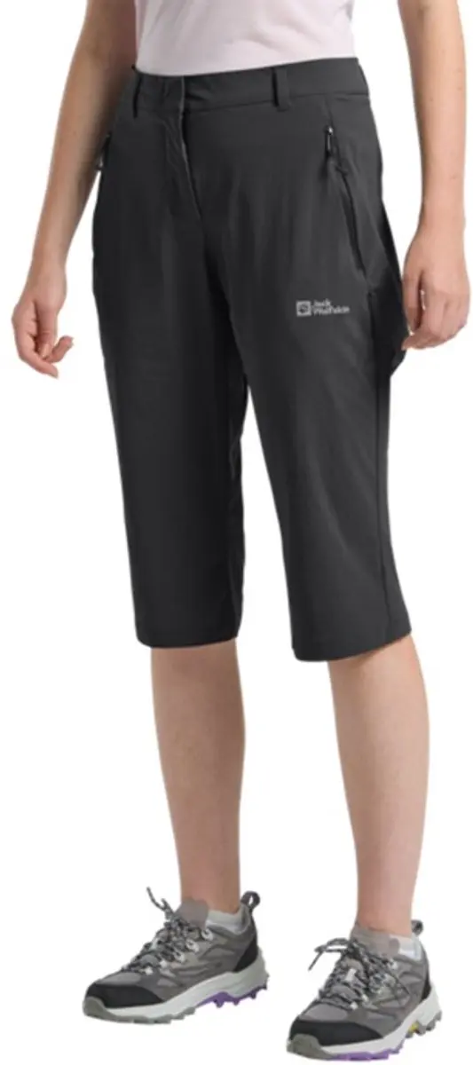 Jack Wolfskin Hikeout Capri Dames Broek - Zwart - afbeelding 2 van 2