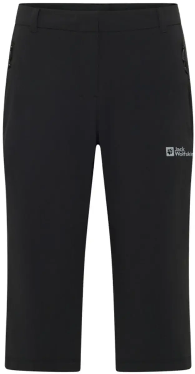 Jack Wolfskin Hikeout Capri Dames Broek - Zwart