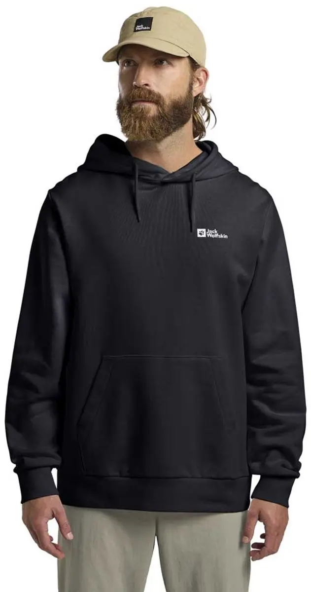 Jack Wolfskin Essential Hoodie Blauw,Zwart L Man