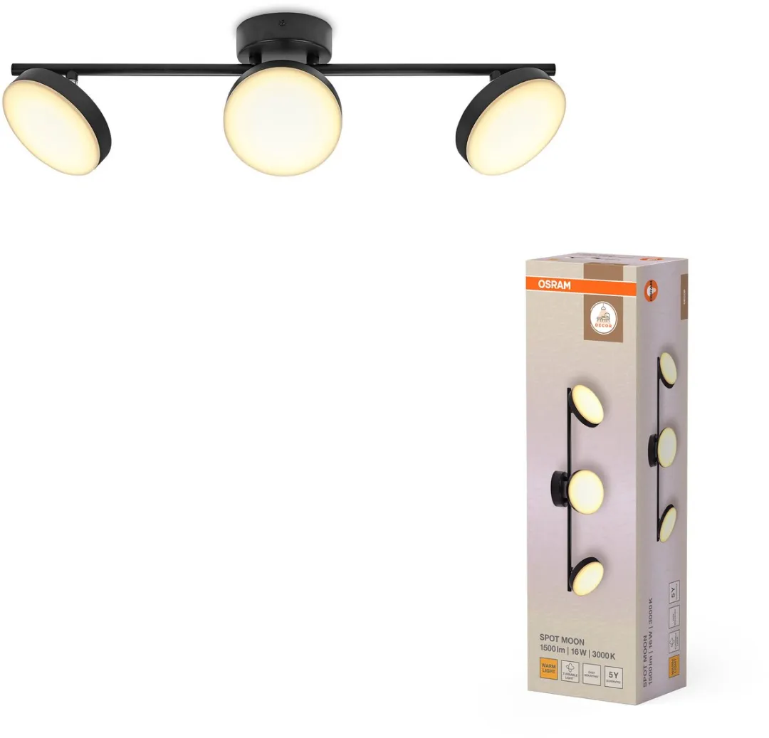 Osram Decor Spot Moon 3Spot LED Lamp - Zwart