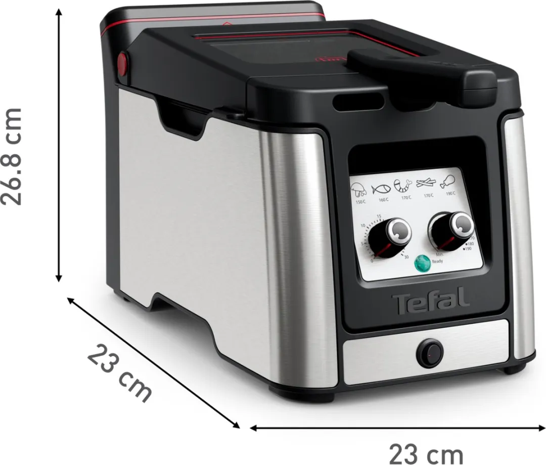 Tefal Clear Duo FR600D Frituurpan 2000W - 3,5L - Zwart