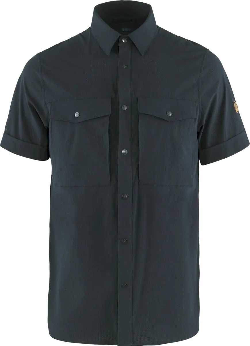 Fjallraven Abisko Trekking Shirt SS Men - Outdoorblouse - Heren - Blauw - Maat L