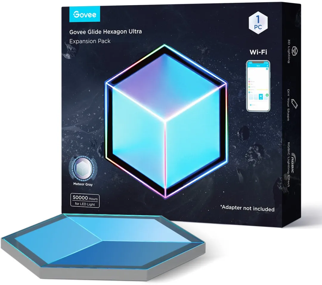 Govee Glide Hexagon Ultra Expansion Pack - Wit - afbeelding 6 van 6