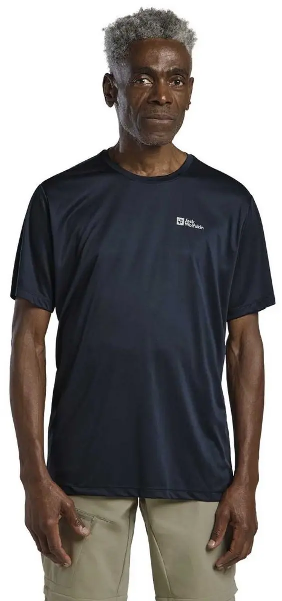 Jack Wolfskin Tech T-shirt Met Korte Mouwen Blauw XL Man