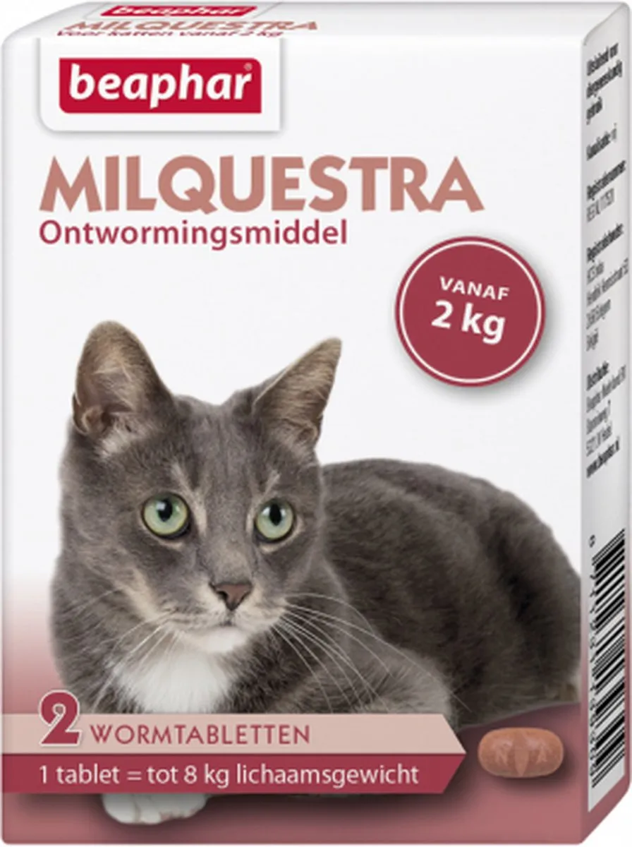 Beaphar Milquestra Kat 2-12kg - 2 Tabletten