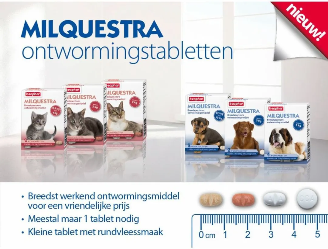 Beaphar Milquestra Kat 2-12kg - 2 Tabletten
