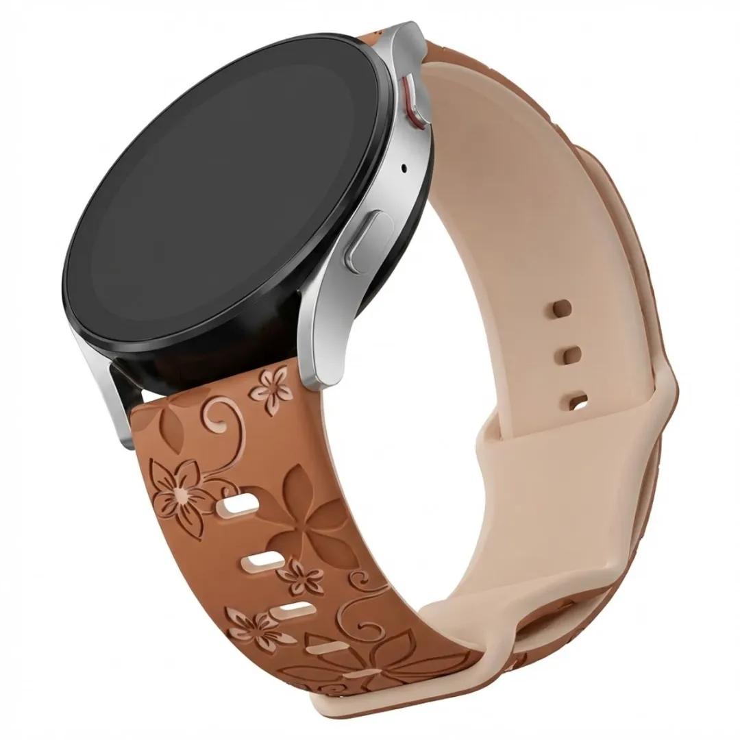 NUVEX Bruin Melkthee Silicone Horlogeband 20mm