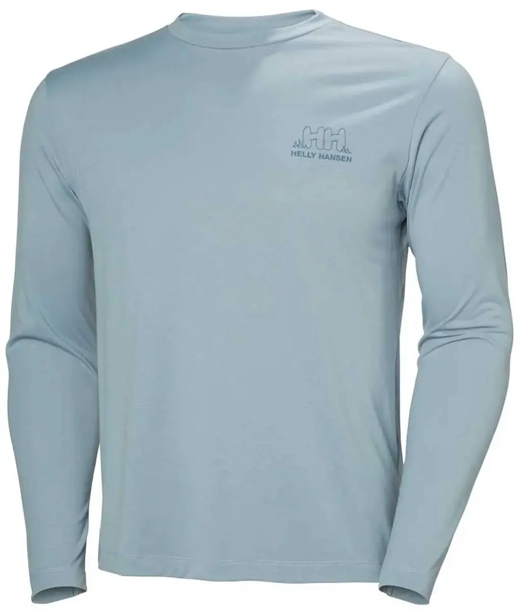 Helly Hansen Skog Graphic Longsleeve - Windy Blue - XL - afbeelding 3 van 4