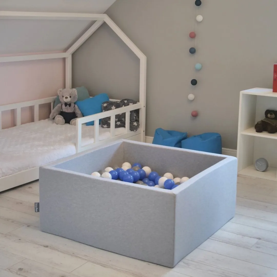 KiddyMoon Kinderballen 700 Stuks ∅7cm - Grijs/Wit/Blauw