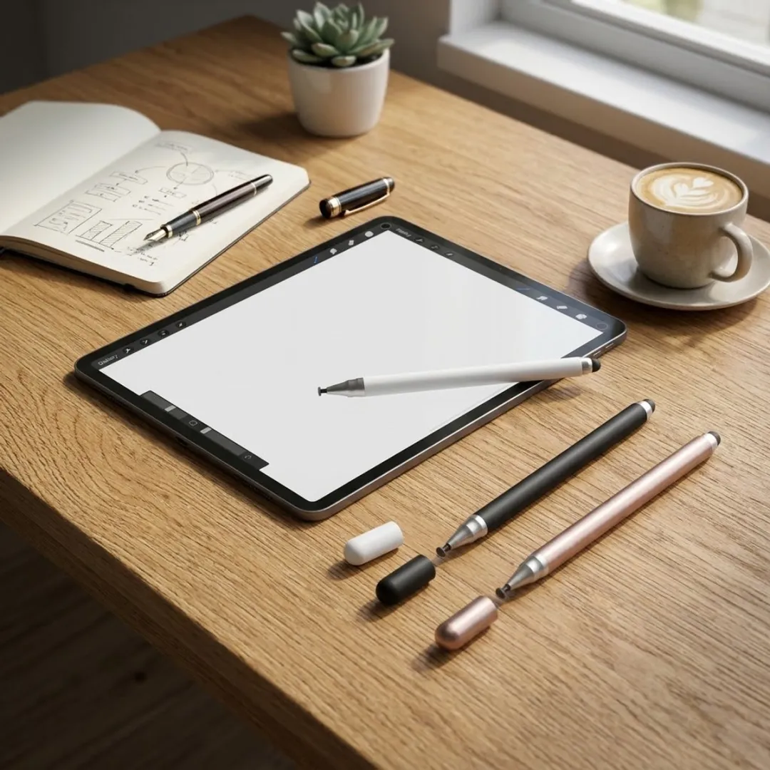 NUVEX Touchscreen Pen Stylus Set 3 Stuks - Wit/Zwart/Roségoud