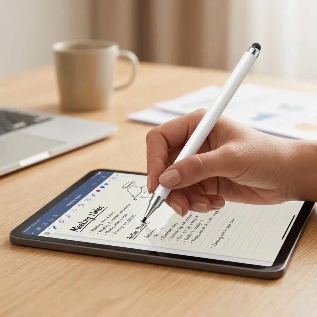 NUVEX Touchscreen Pen Stylus Set 3 Stuks - Wit/Zwart/Roségoud