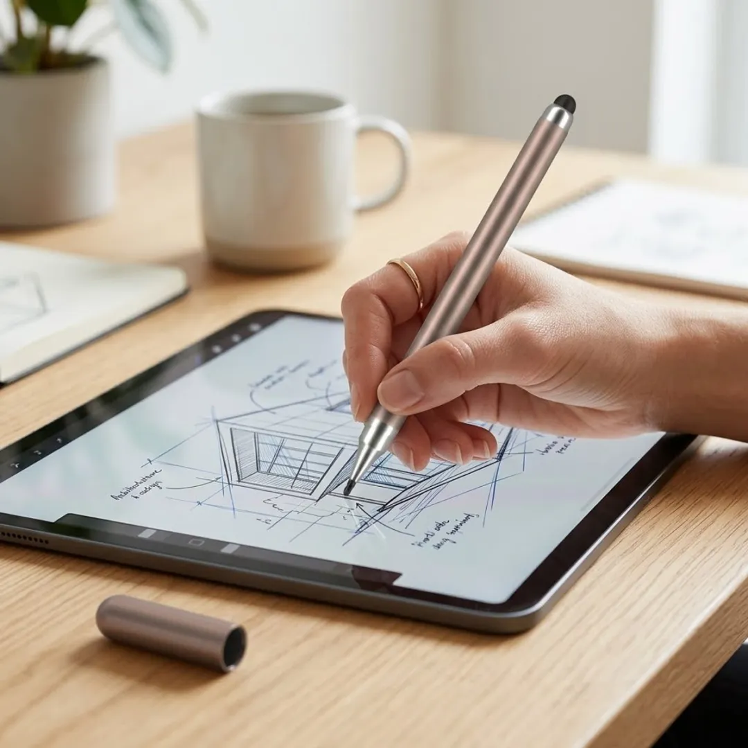 NUVEX Touchscreen Pen Stylus Set 3 Stuks - Wit/Zwart/Roségoud